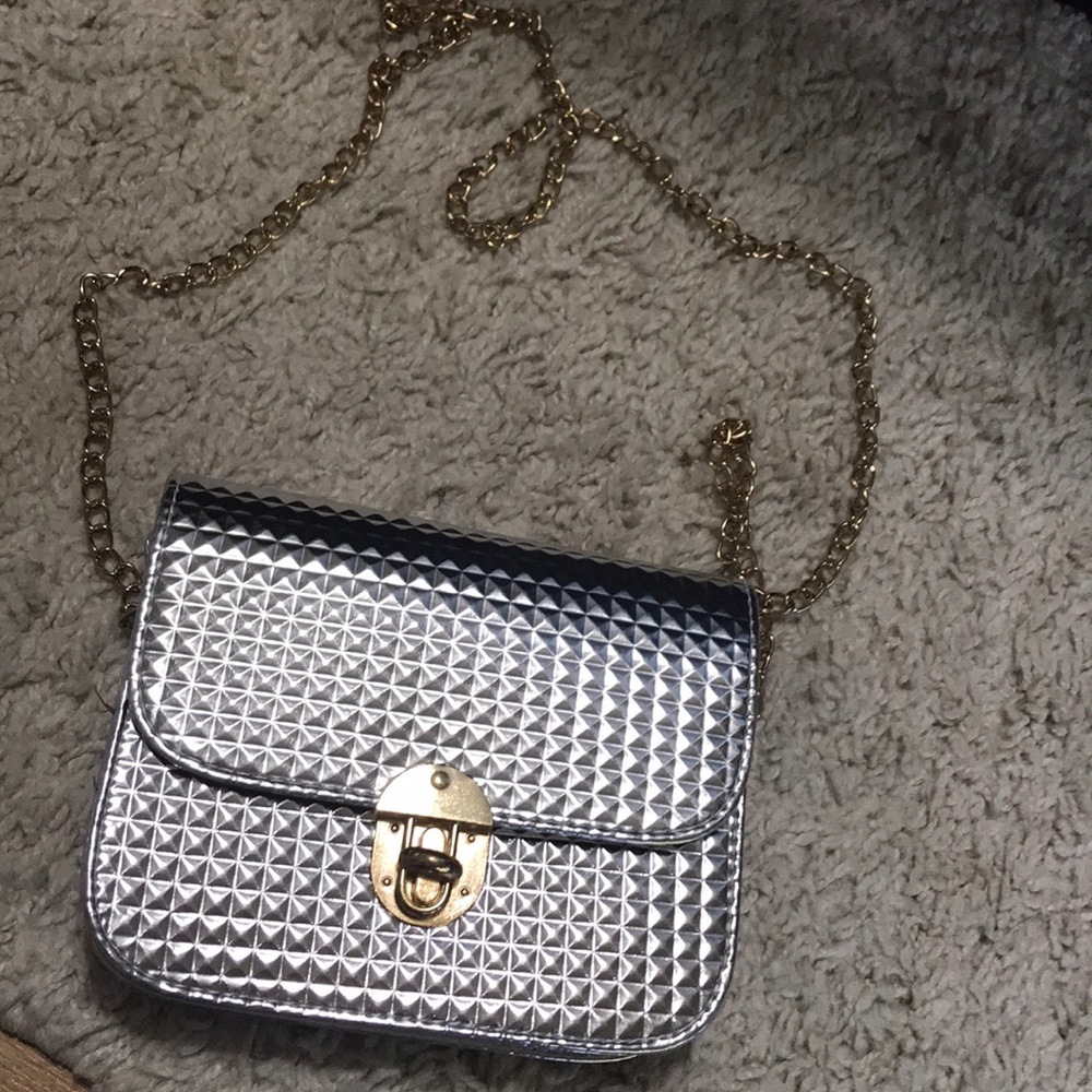 NWOT Silver and gold crossbody bag